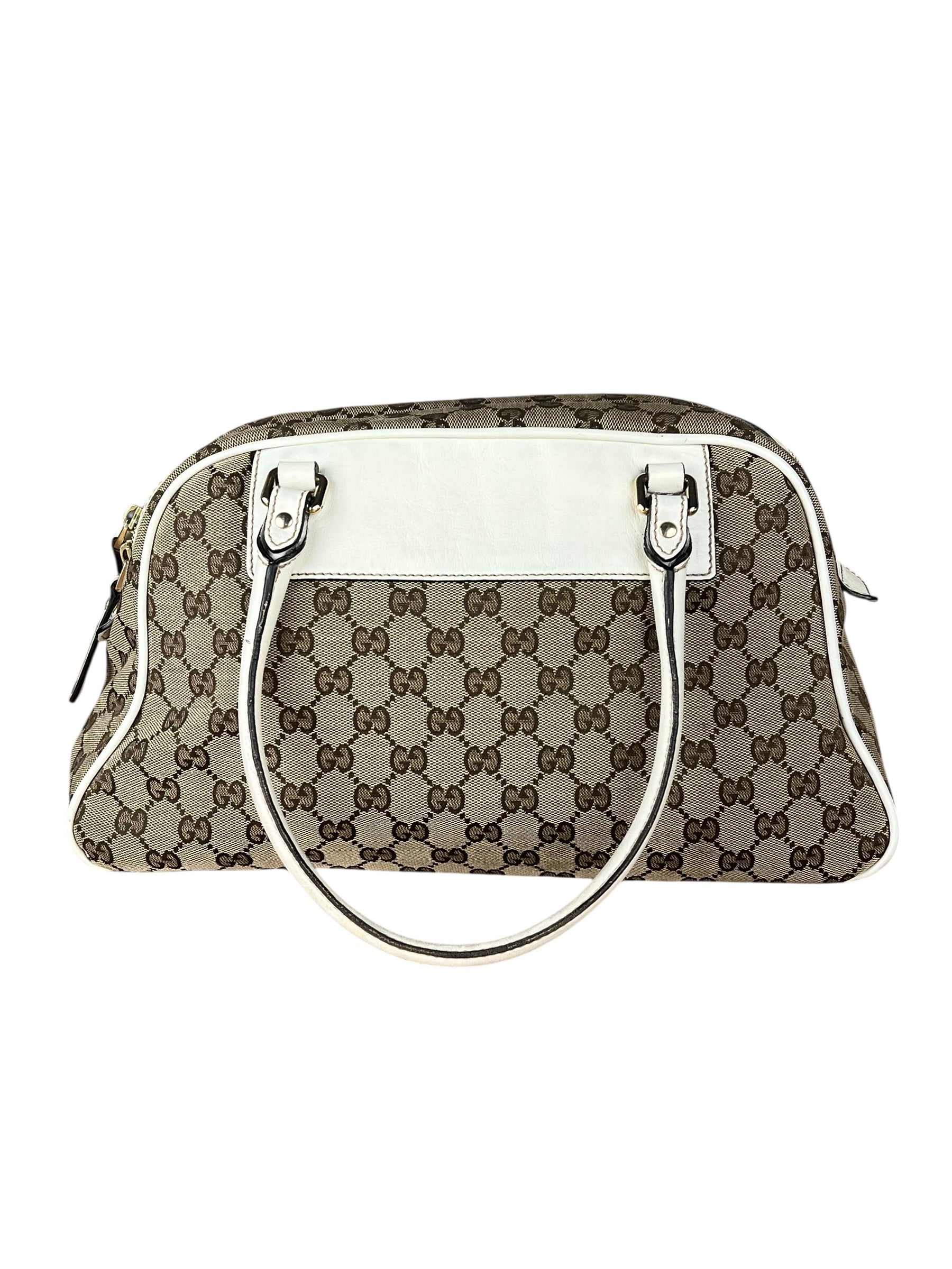 Gucci GG Canvas Trophy Boston Bag