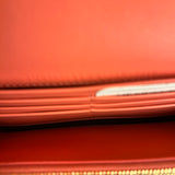 Fendi FF Diamonds Continental Peach Wallet on Chain