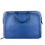 Prada Blue Saffiano Leather 2Way Briefcase Bag