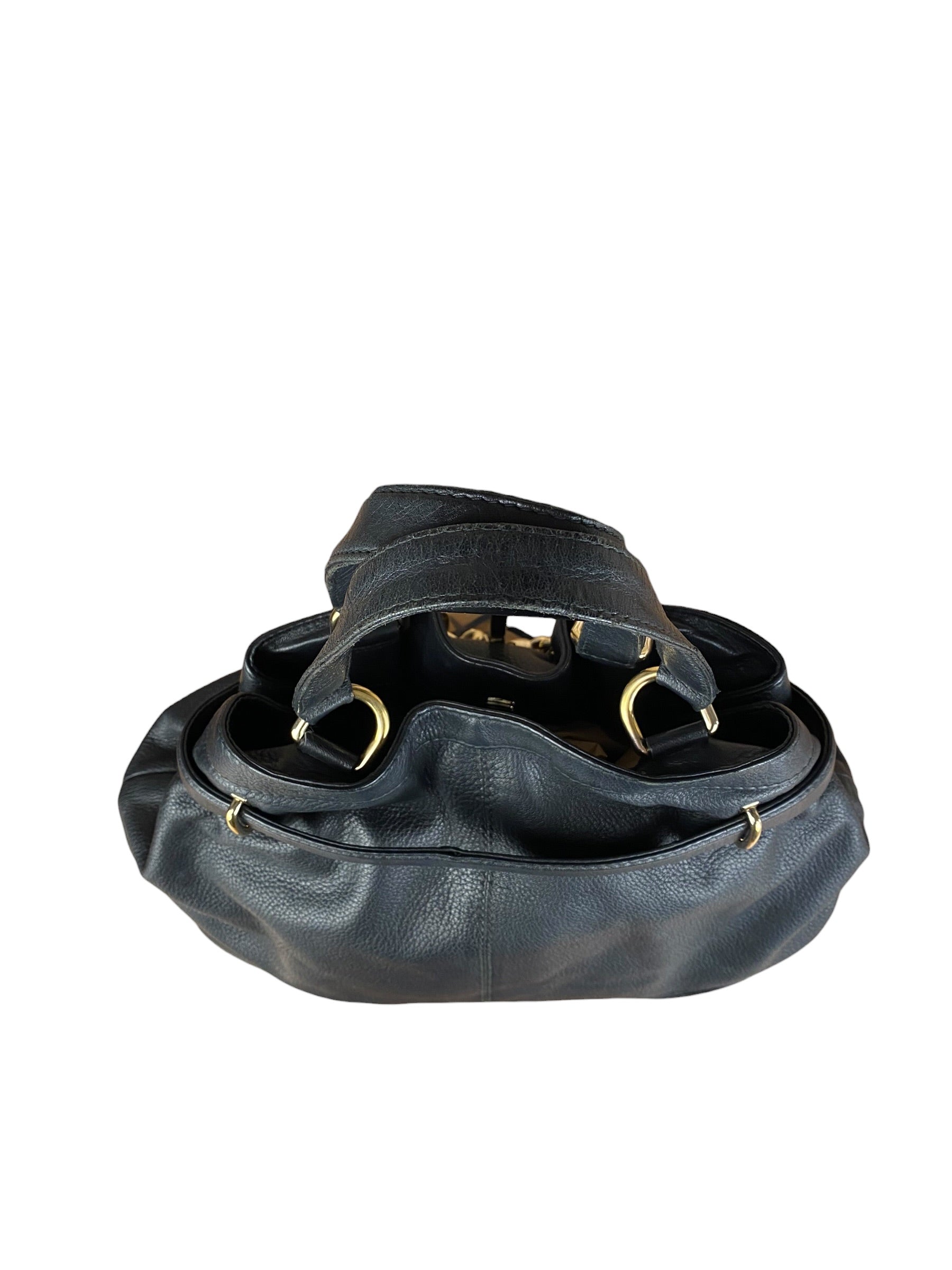 Gucci Vintage Black Leather Sienna Tote