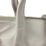 Burberry White Leather Bamboo Cinch Tote