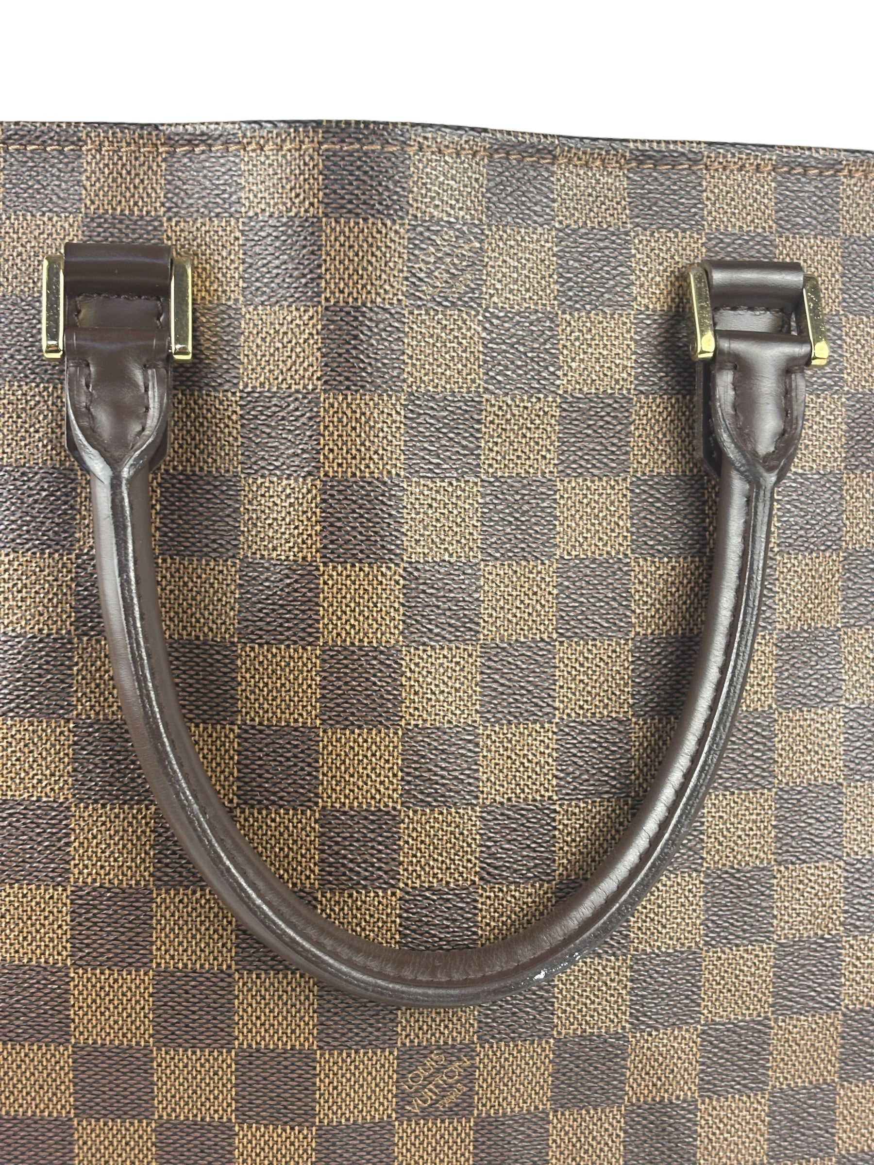 Louis Vuitton Damier Ebene Sac Plat Tote Bag MM