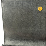 Yves Saint Laurent Black Leather Flap Clutch