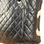 Chanel Black Leather Cambon Ligne Tote 2003