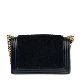 Chanel Black Leather Boy Flap Shoulder Bag 2017