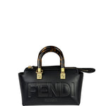 Fendi Black Leather Mini By The Way Boston Bag