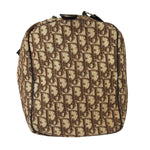 Christian Dior Brown Leather Trim Trotter Boston Bag