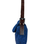 Fendi Vintage Blue Cashmere Baguette