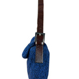 Fendi Vintage Blue Cashmere Baguette