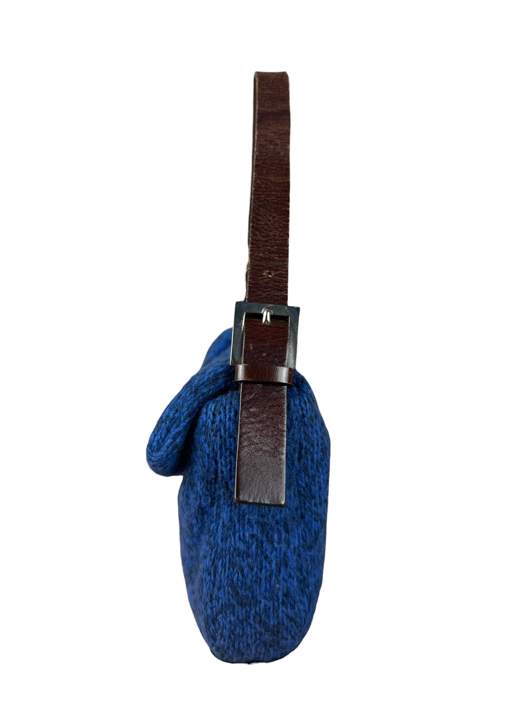 Fendi Vintage Blue Cashmere Baguette