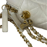 Chanel White Quilted Lambskin My Perfect Camera Bag Early 2020's