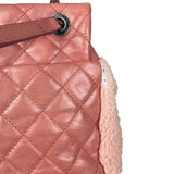 Chanel Paris-Salzburg Pink Shearling Mountain Backpack 2015