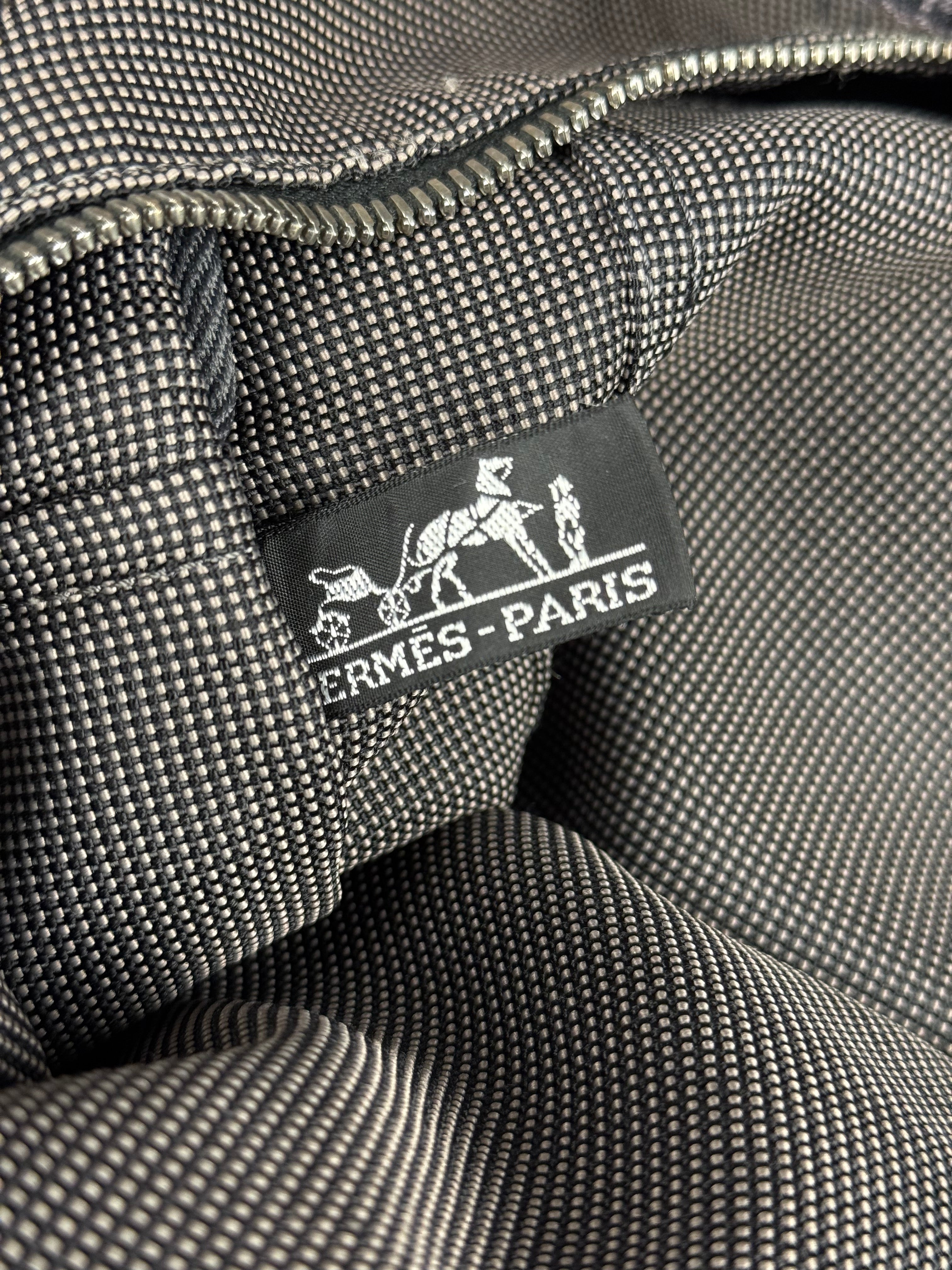 Hermes Herline Canvas Tote Grey