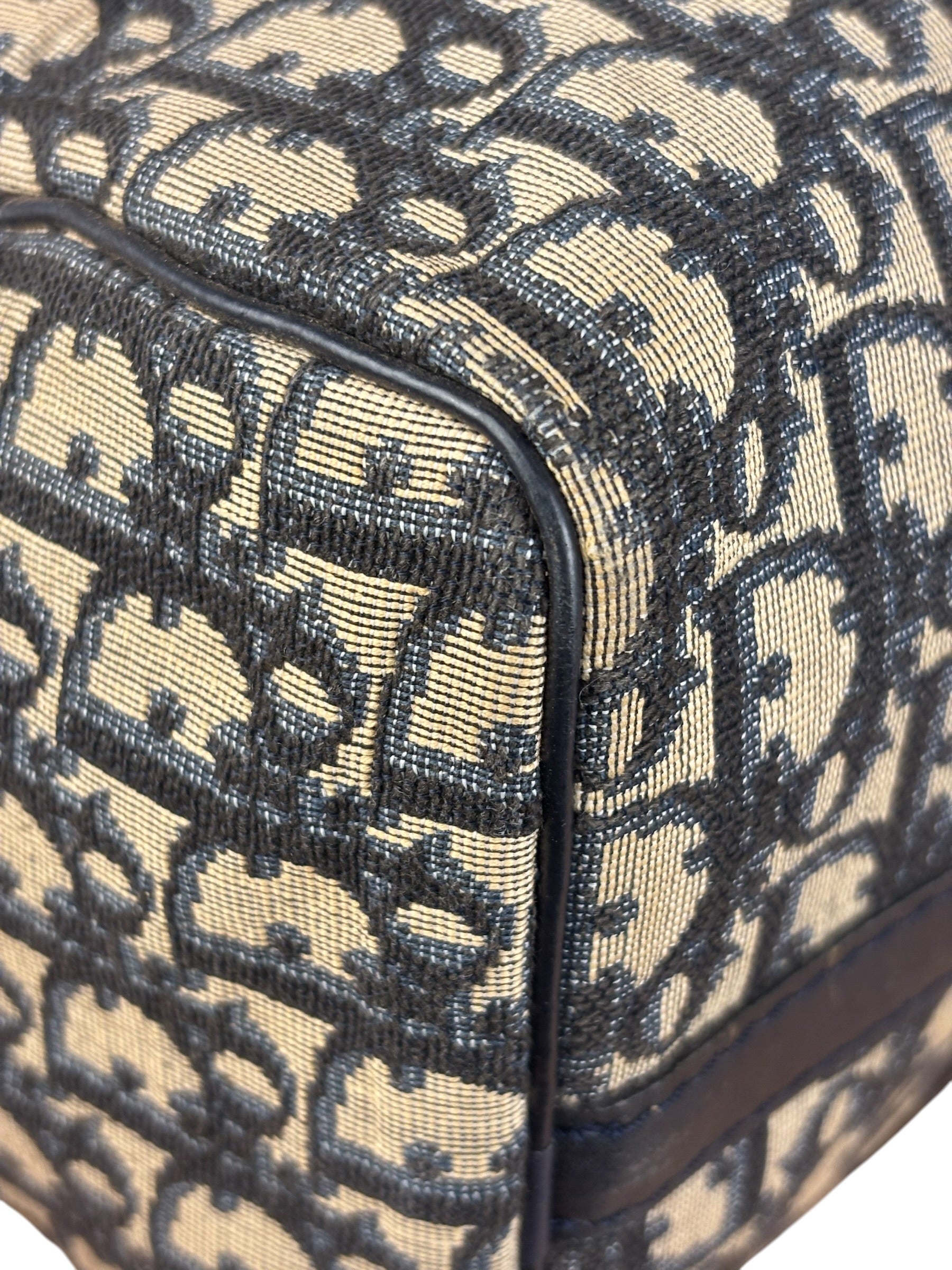 Christian Dior Canvas Monogram Trotter Mini Boston Hand Bag