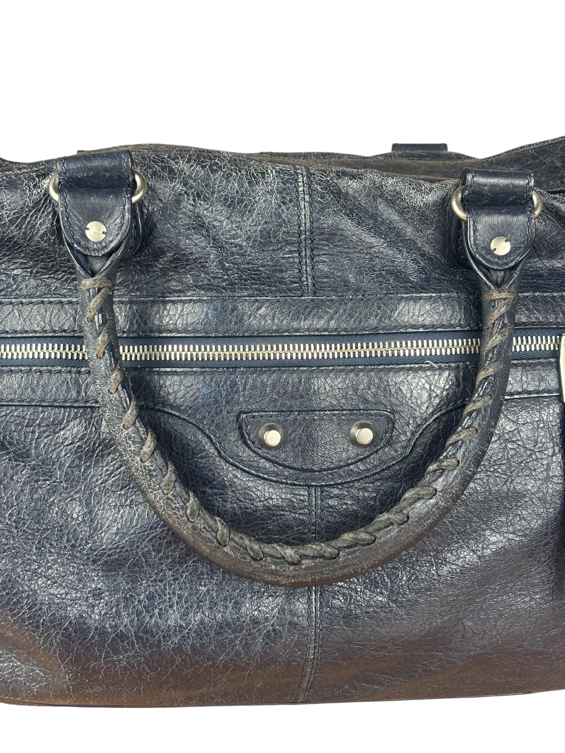 Balenciaga Navy Motocross Classic Bridge Bag