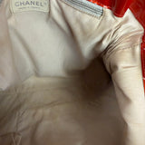 Chanel Red Patent CC Crystal Bon Bon Chain Tote