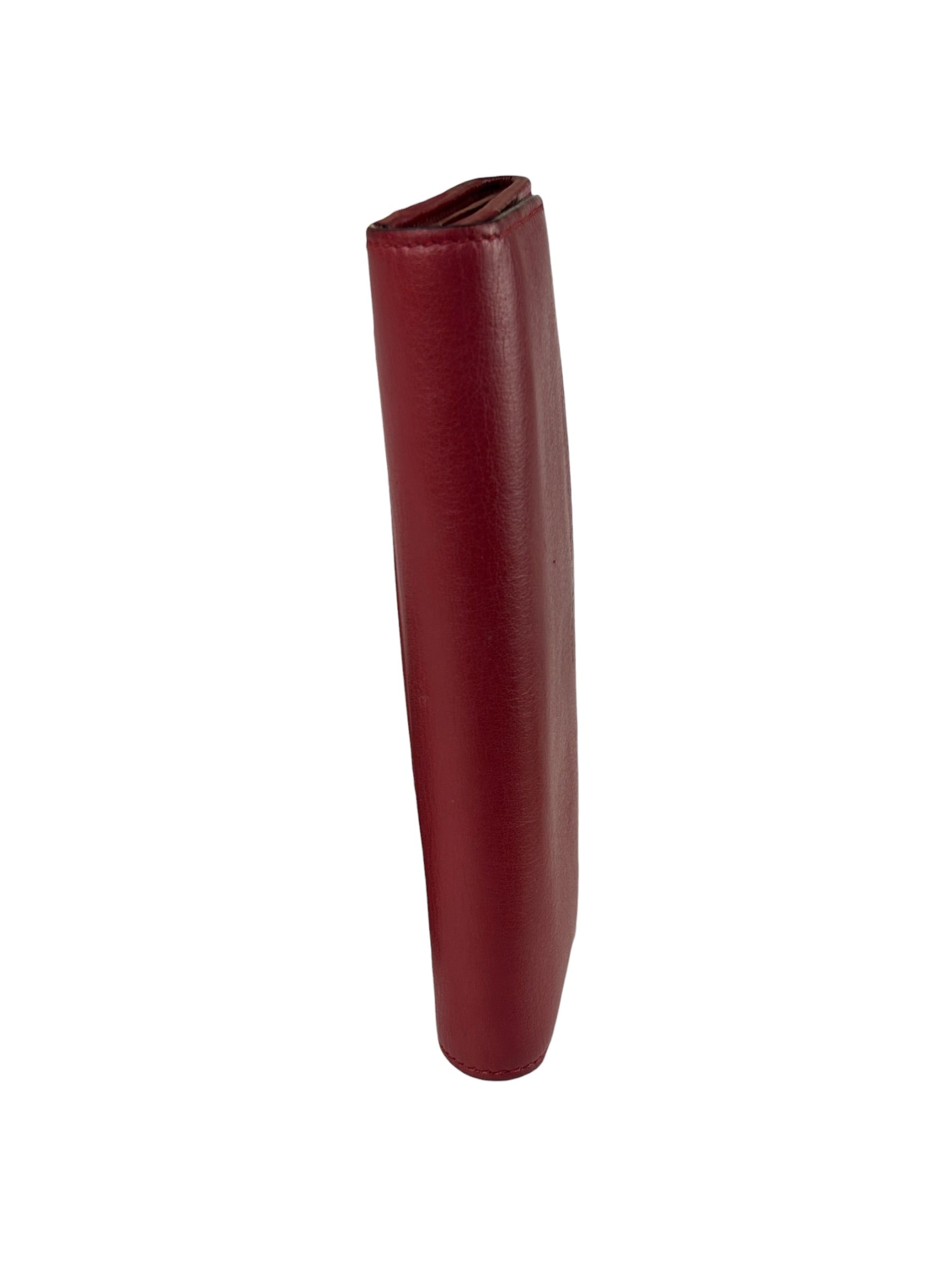 Burberry Red Leather House Check Continental Long Wallet
