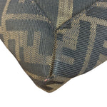 Fendi Zucca Whipstitch Baguette Shoulder Bag