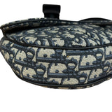 Christian Dior Navy Oblique Saddle Crossbody Bag