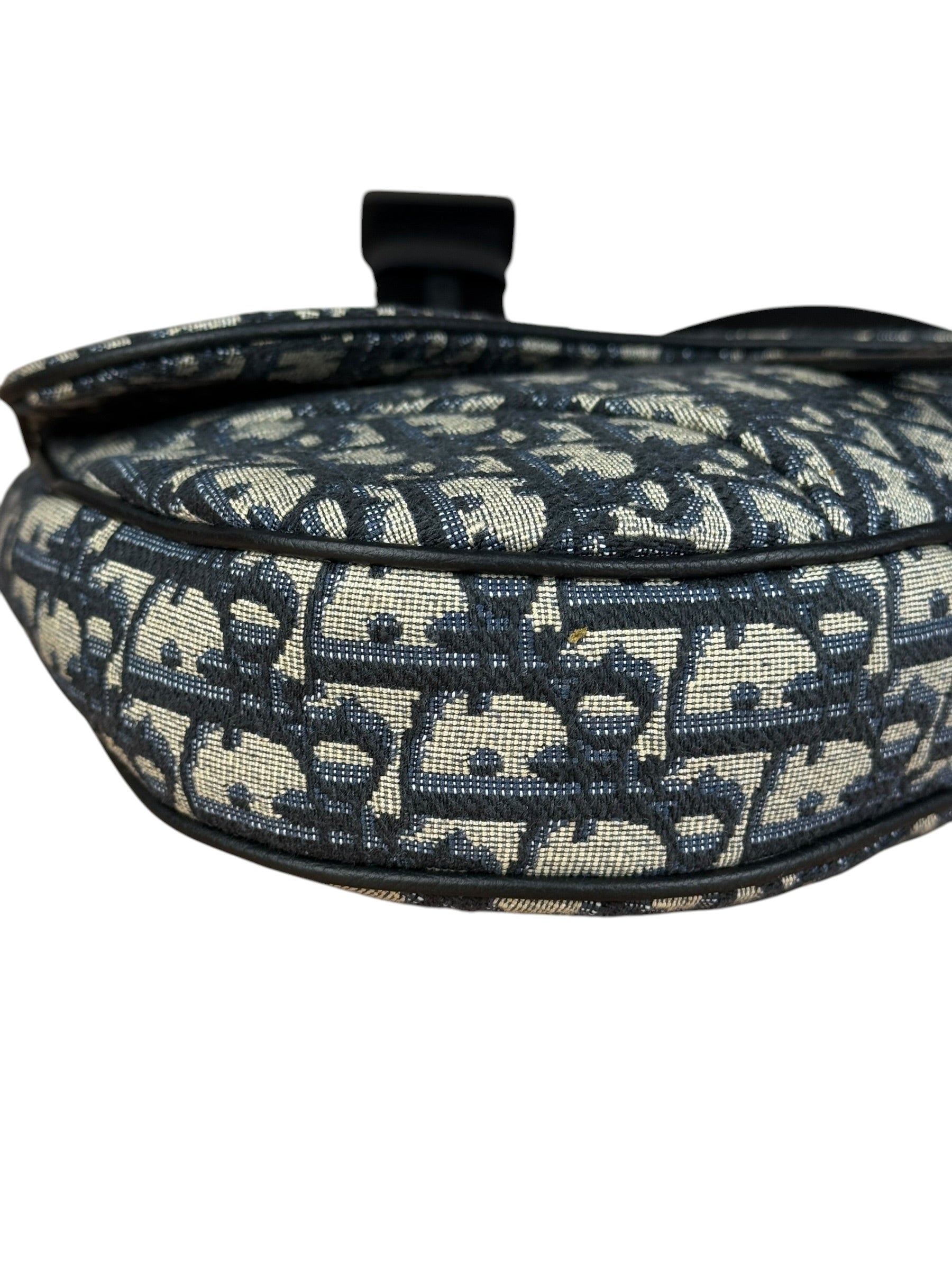 Christian Dior Navy Oblique Saddle Crossbody Bag