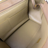 Celine Tri-Color Beige Leather/Suede Trapeze Medium Two-Way Bag