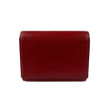 Gucci Red Leather Tri-Fold Marmont Compact Wallet