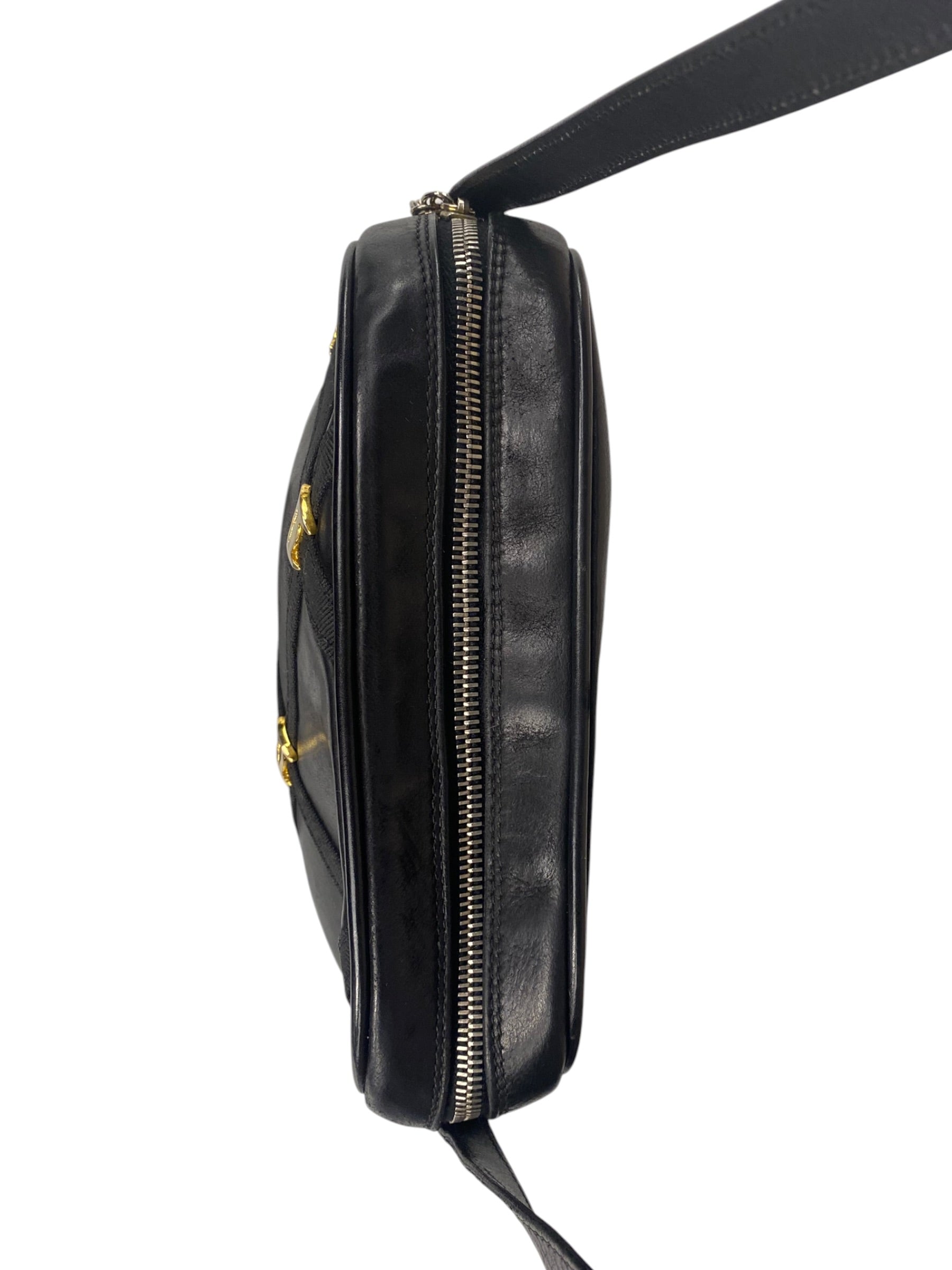 Ferragamo Black Leather Crossbody Bag