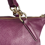 Coach Purple Pebbled Leather Small Kelsey Satchel Two-Way Bag