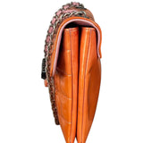 Chanel Orange/Pink Chocolate Bar Keyboard Digital Flap Shoulder Bag 2001