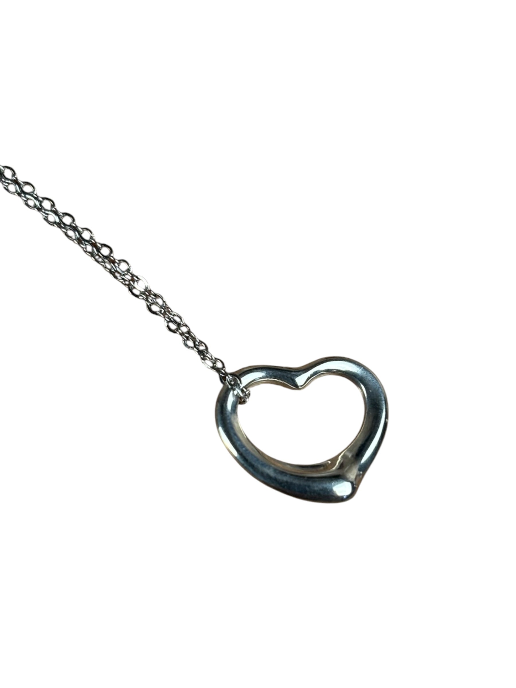 Tiffany & Co. Vintage Silver Open Heart Necklace