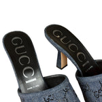 Gucci Denim Sparkle Monogram Heels