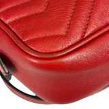 Gucci Red Leather Marmont Small Camera Bag