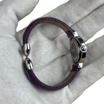 Gucci 6600L Turn Face Purple Leather Strap