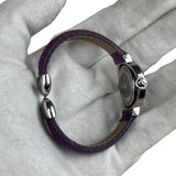 Gucci 6600L Turn Face Purple Leather Strap
