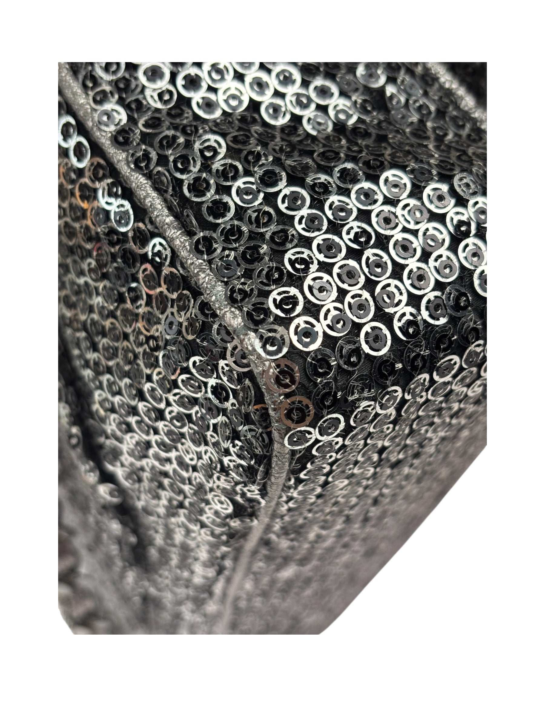 Chanel Silver Sequin East/West Flap Bag 2006