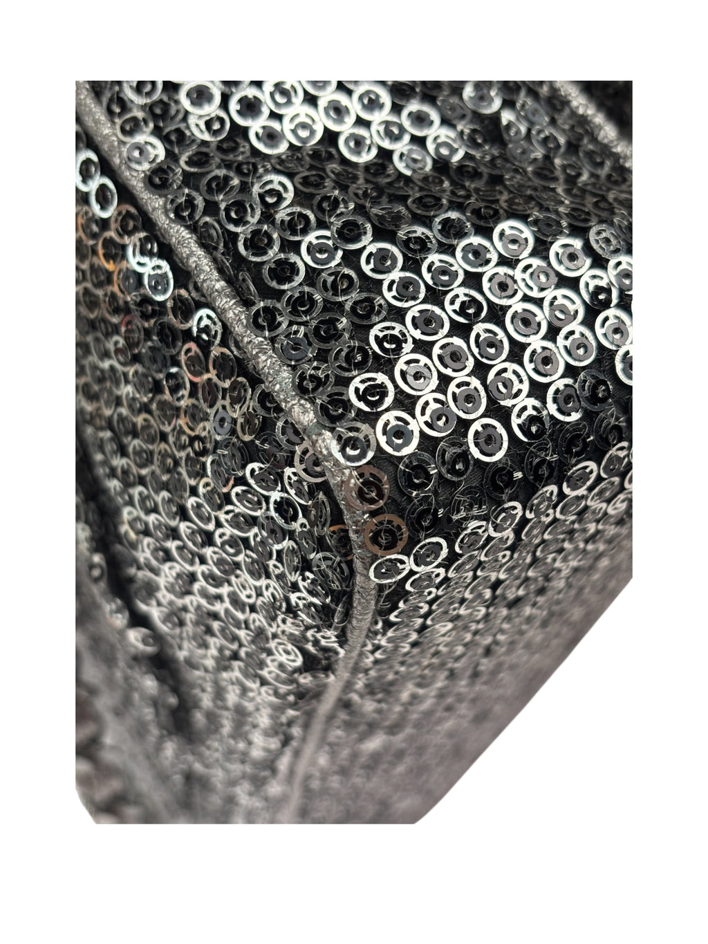Chanel Silver Sequin East/West Flap Bag 2006