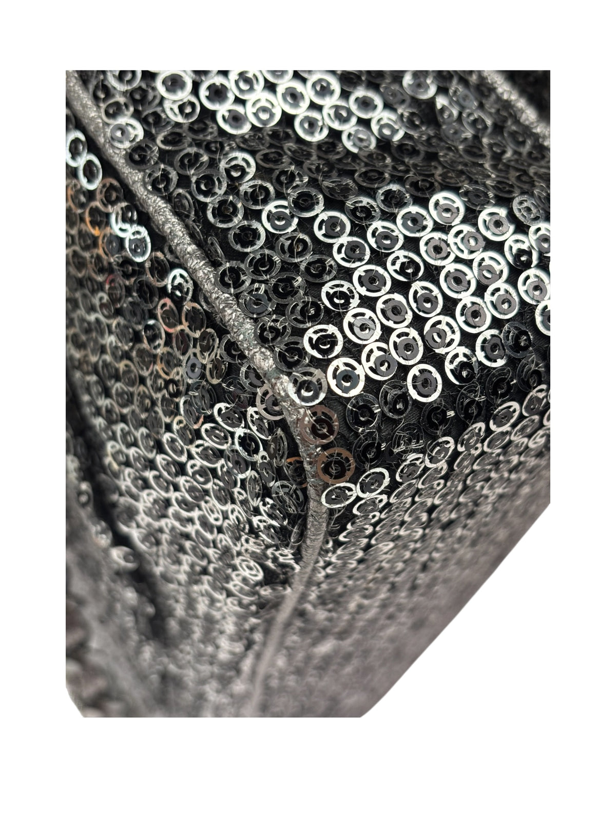 Chanel Silver Sequin East/West Flap Bag 2006