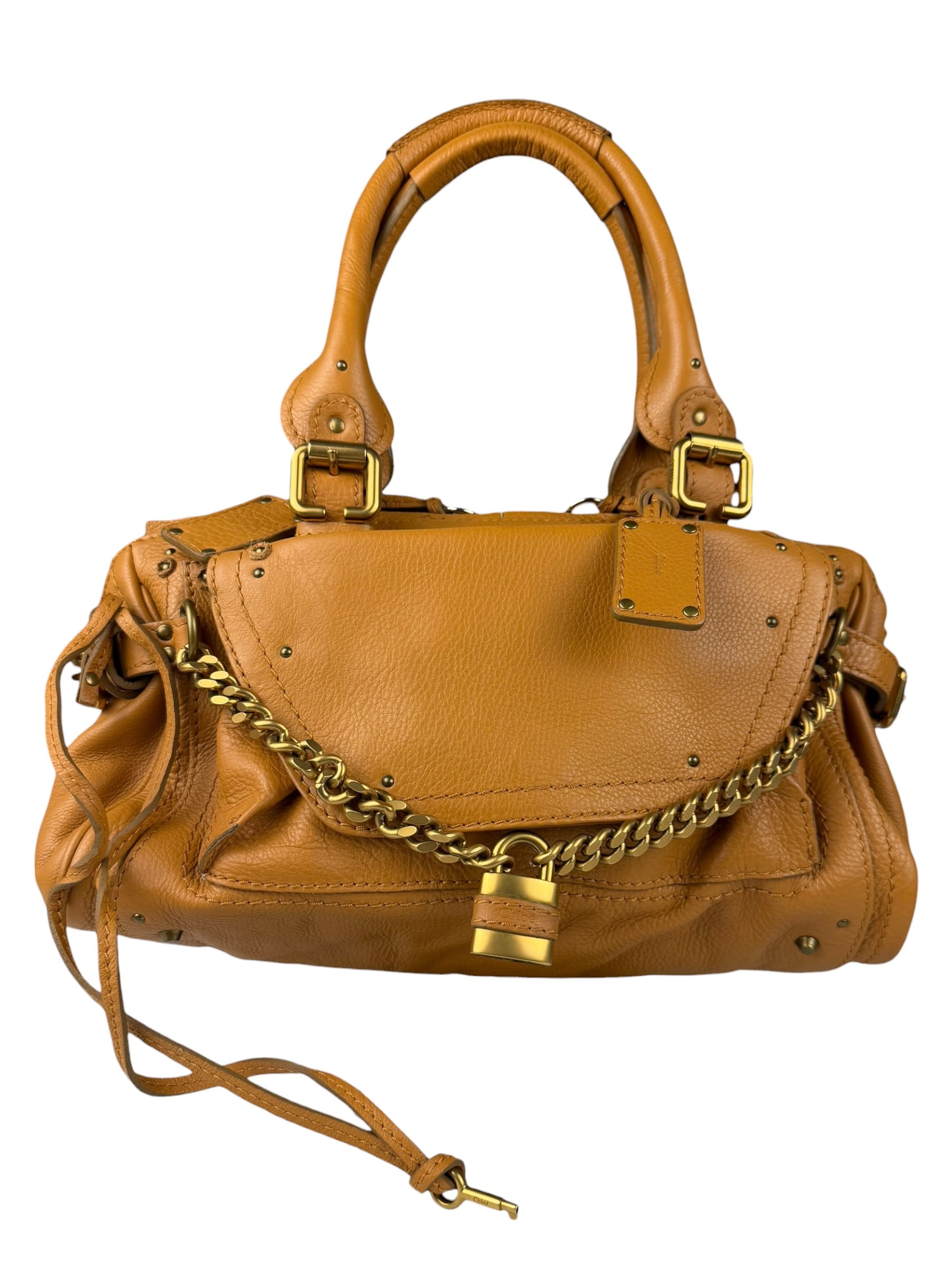 Chloe Tan Brown Leather Paddington Shoulder Bag