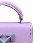 Off-White Purple Leather Micro Jitney 0.5 Two-Way Bag