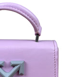 Off-White Purple Leather Micro Jitney 0.5 Two-Way Bag