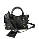 Balenciaga Grey Lambskin Motocross City Two-Way Bag