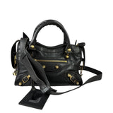 Balenciaga Grey Lambskin Motocross City Two-Way Bag