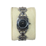Gucci 6100L Black Dial Horse Bit Link Watch