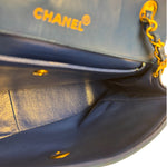 Chanel Vintage Blue Lambskin Flap Bag 1989