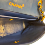 Chanel Vintage Blue Lambskin Flap Bag 1989