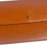 Louis Vuitton Orange Epi Leather Sarah Long Flap Wallet