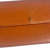 Louis Vuitton Orange Epi Leather Sarah Long Flap Wallet