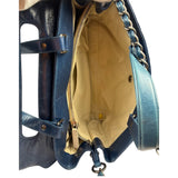 Chanel Blue Quilted Calfskin Large Convertible Boy Two-Way Bag 2012