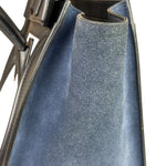 Celine Calfskin Leather/Suede Tri-Color Luggage Tote Bag