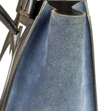 Celine Calfskin Leather/Suede Tri-Color Luggage Tote Bag